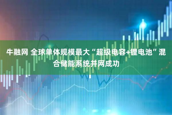 牛融网 全球单体规模最大“超级电容+锂电池”混合储能系统并网成功